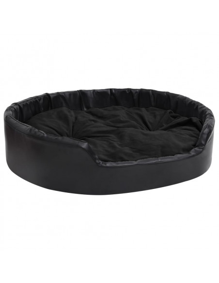 Lettino per Cani Nero 99x89x21 cm in Peluche e Similpelle