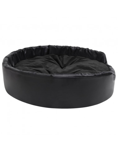 Lettino per Cani Nero 99x89x21 cm in Peluche e Similpelle