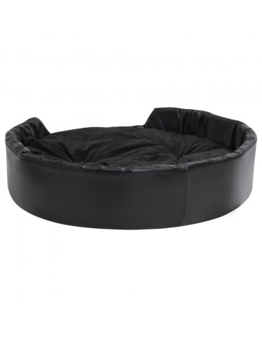 Lettino per Cani Nero 99x89x21 cm in Peluche e Similpelle