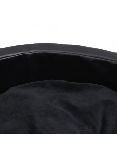 Lettino per Cani Nero 99x89x21 cm in Peluche e Similpelle