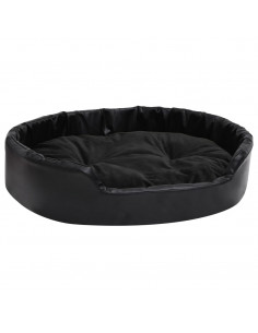 Lettino per Cani Nero 90x79x20 cm in Peluche e Similpelle