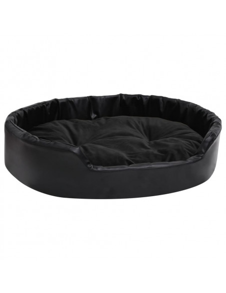Lettino per Cani Nero 90x79x20 cm in Peluche e Similpelle