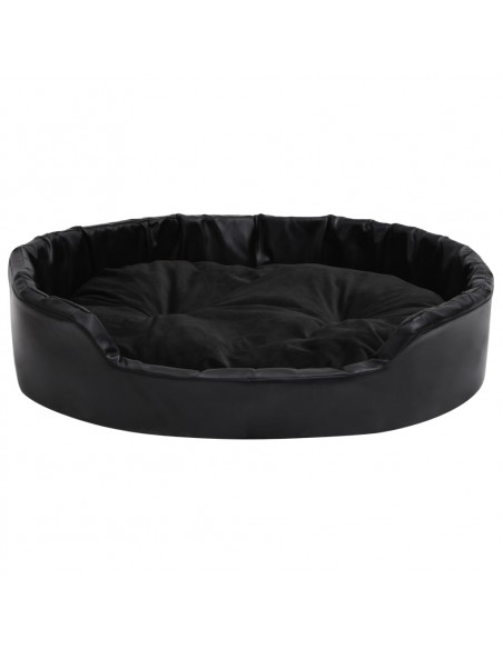 Lettino per Cani Nero 90x79x20 cm in Peluche e Similpelle
