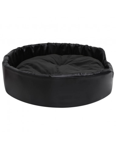 Lettino per Cani Nero 90x79x20 cm in Peluche e Similpelle