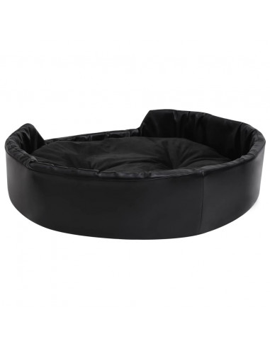 Lettino per Cani Nero 90x79x20 cm in Peluche e Similpelle