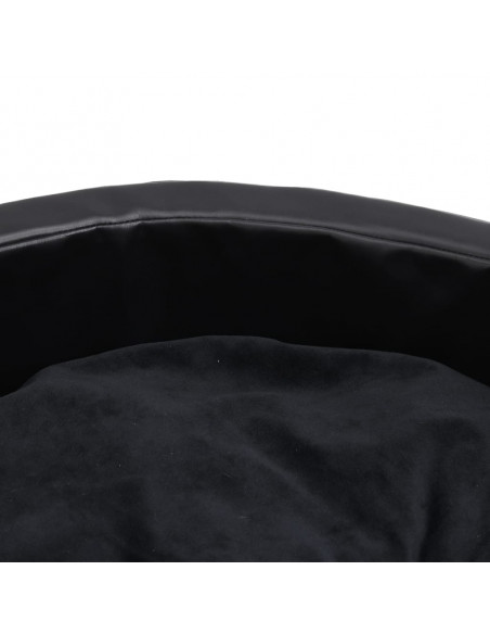Lettino per Cani Nero 90x79x20 cm in Peluche e Similpelle