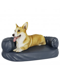 Letto per Cani con Gommapiuma Blu Scuro 60x42 cm in Similpelle 2