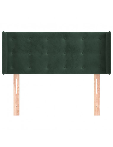 Testiera ad Orecchio Verde Scuro 93x16x78/88 cm in Velluto