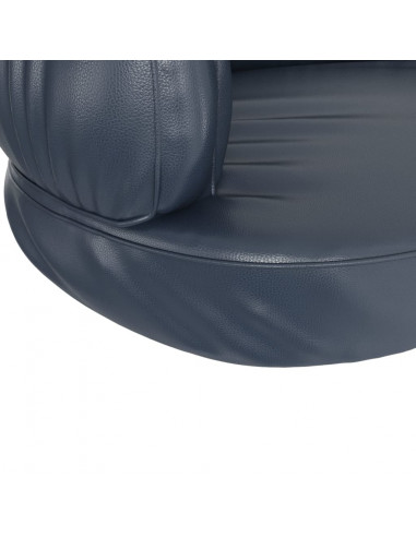 Letto Cani Ergonomico Gommapiuma Blu Scuro 75x53 cm Similpelle