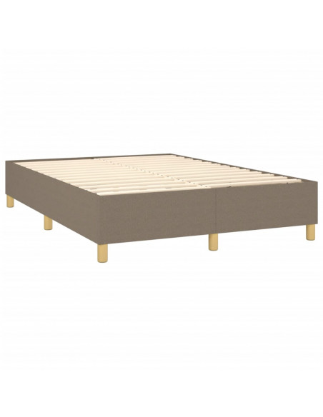 Giroletto a Molle con Materasso Tortora 140x200 cm in Tessuto