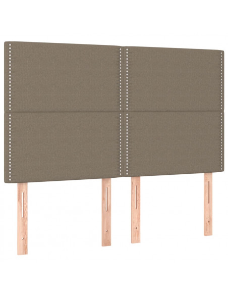 Giroletto a Molle con Materasso Tortora 140x200 cm in Tessuto