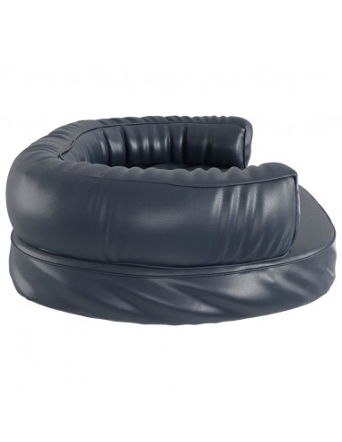 Letto Cani Ergonomico Gommapiuma Blu Scuro 88x65 cm Similpelle