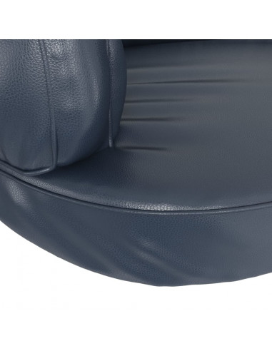 Letto Cani Ergonomico Gommapiuma Blu Scuro 88x65 cm Similpelle