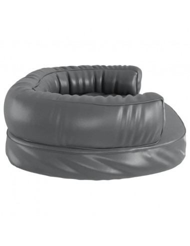 Letto per Cani Ergonomico Gommapiuma Grigio 75x53 cm Similpelle