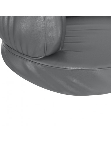 Letto per Cani Ergonomico Gommapiuma Grigio 75x53 cm Similpelle