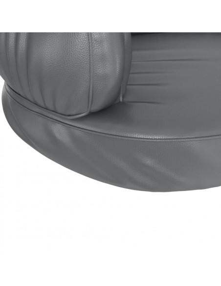 Letto per Cani Ergonomico Gommapiuma Grigio 75x53 cm Similpelle