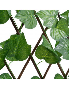 Traliccio Foglie Vite Artificiale Espandibile Verde5pz 180x20cm