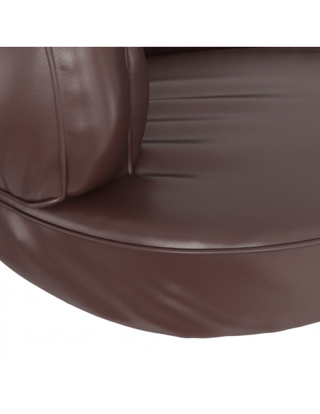 Letto per Cani Ergonomico Gommapiuma Marrone 88x65cm Similpelle