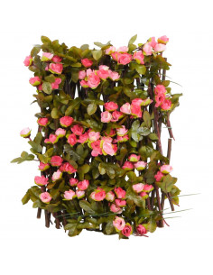 Traliccio Edera Artificiale Espandibile 5pz Rosa Scuro 180x20cm