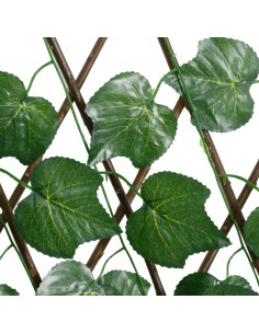 Traliccio Foglie Vite Artificiale Espandibile Verde 190x60 cm