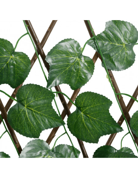 Traliccio Foglie Vite Artificiale Espandibile Verde 190x60 cm