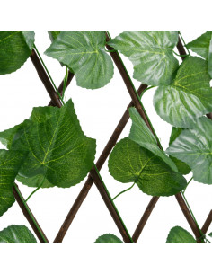 Traliccio Foglie Vite Artificiale Espandibile Verde 180x20 cm