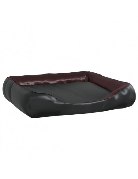 Cuccia per Cani Nero e Marrone 80x68x23 cm Similpelle
