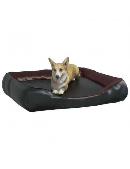 Cuccia per Cani Nero e Marrone 80x68x23 cm Similpelle