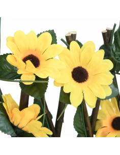 Traliccio Edera Artificiale Espandibile Giallo 180x20 cm