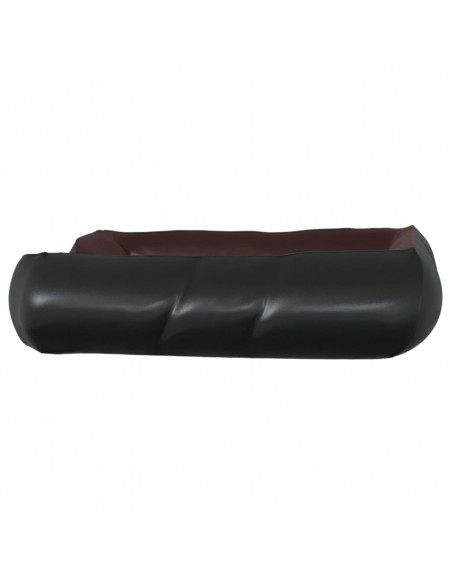 Cuccia per Cani Nero e Marrone 80x68x23 cm Similpelle