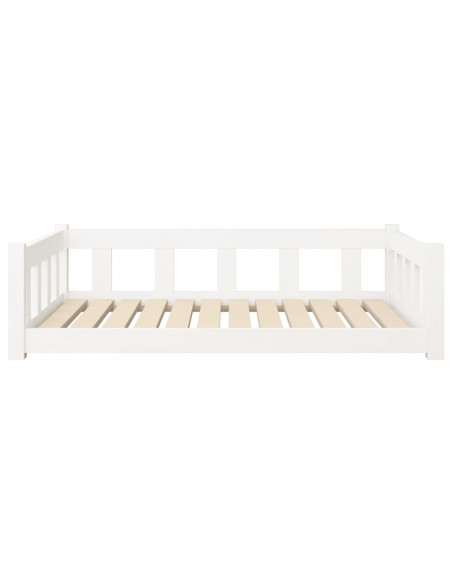 Cuccia per Cani Bianca 105,5x75,5x28 cm Legno Massello di Pino