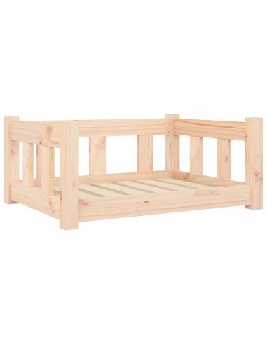 Cuccia per Cani 65,5x50,5x28 cm in Legno Massello di Pino