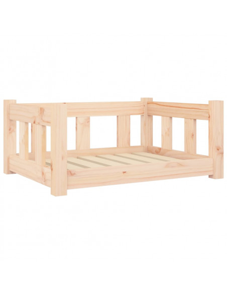 Cuccia per Cani 65,5x50,5x28 cm in Legno Massello di Pino