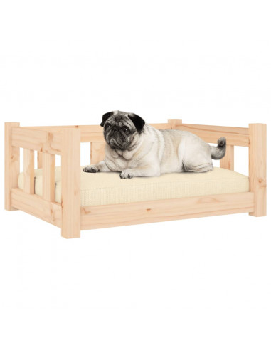 Cuccia per Cani 65,5x50,5x28 cm in Legno Massello di Pino