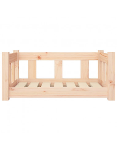 Cuccia per Cani 65,5x50,5x28 cm in Legno Massello di Pino