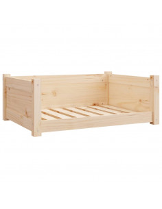 Cuccia per Cani 75,5x55,5x28 cm in Legno Massello di Pino 2