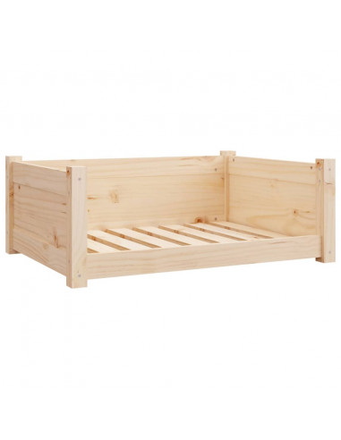 Cuccia per Cani 75,5x55,5x28 cm in Legno Massello di Pino