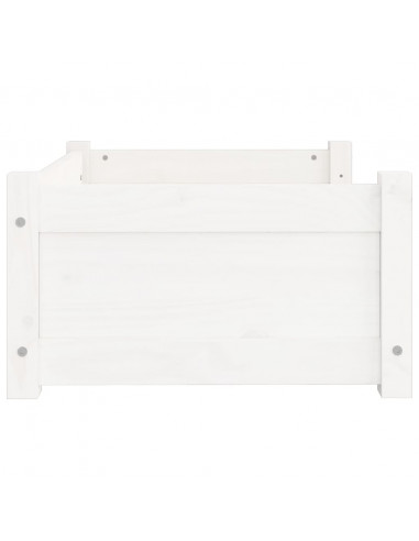 Cuccia per Cani Bianca 65,5x50,5x28cm in Legno Massello di Pino