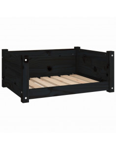 Cuccia per Cani Nera 65,5x50,5x28cm in Legno Massello di Pino 2