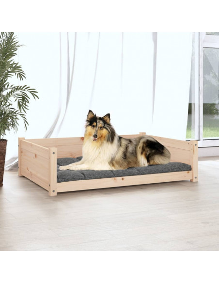 Cuccia per Cani 95,5x65,5x28 cm in Legno Massello di Pino