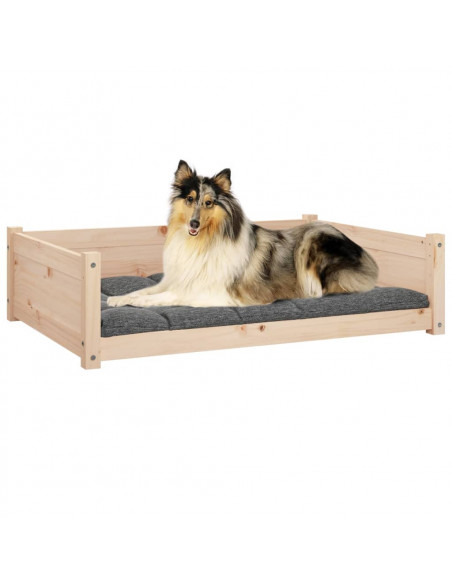 Cuccia per Cani 95,5x65,5x28 cm in Legno Massello di Pino