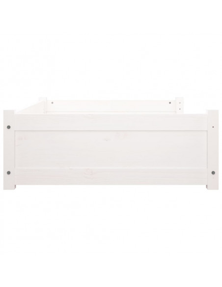Cuccia per Cani Bianca 105,5x75,5x28 cm Legno Massello di Pino