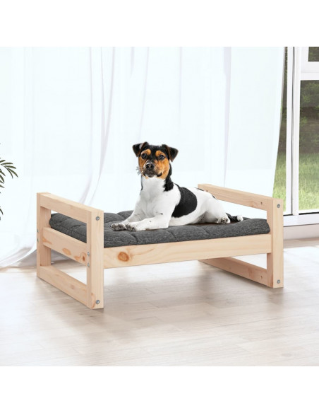 Cuccia per Cani 55,5x45,5x28 cm in Legno Massello di Pino