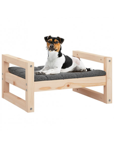 Cuccia per Cani 55,5x45,5x28 cm in Legno Massello di Pino