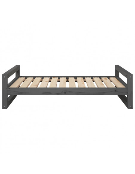 Cuccia per Cani Grigia 105,5x75,5x28 cm Legno Massello di Pino