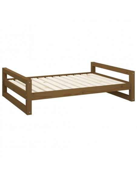 Cuccia per Cani Miele 105,5x75,5x28cm in Legno Massello di Pino