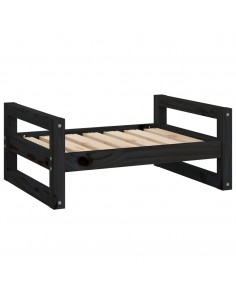 Cuccia per Cani Nera 65,5x50,5x28cm in Legno Massello di Pino 2