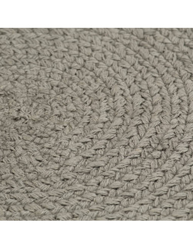 Tovagliette 4 pz Grigio Neutro 38cm Rotonde in Cotone