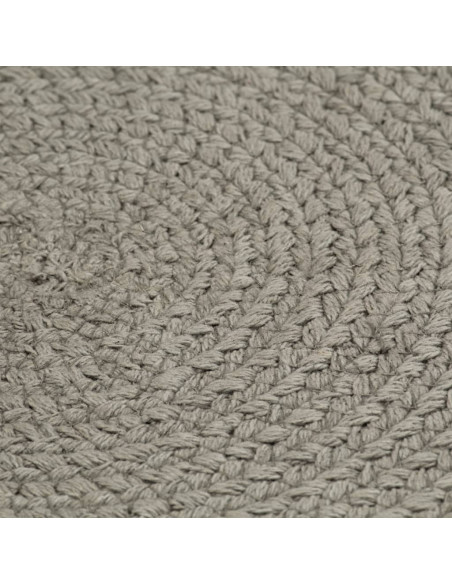 Tovagliette 4 pz Grigio Neutro 38cm Rotonde in Cotone