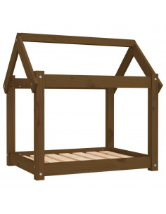 Cuccia per Cani Miele 71x55x70 cm in Legno Massello di Pino 2